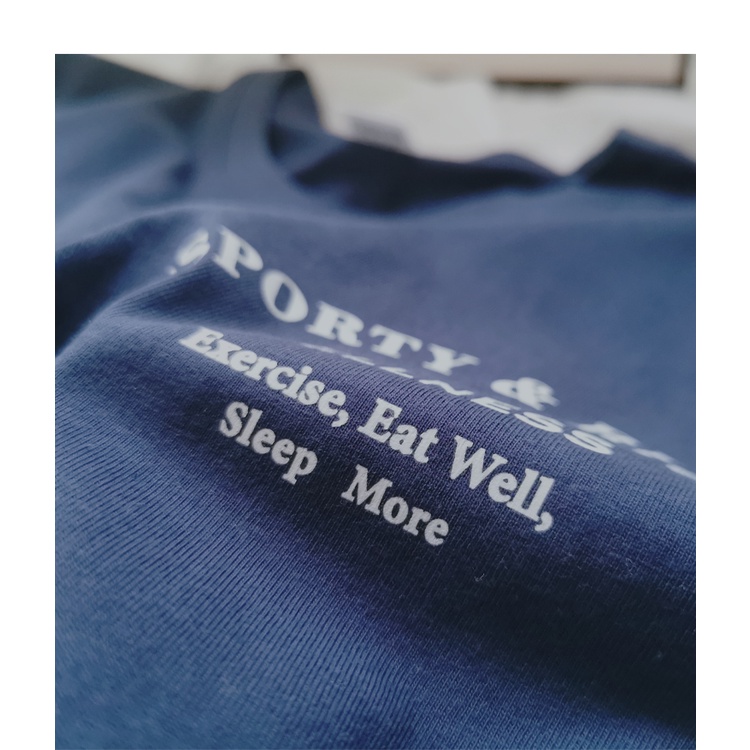 Sportyrich เสื้อยืด คอกลม พิมพ์ลายตัวอักษร ทรงหลวม สไตล์สตรีท ฤดูร้อน - รูปที่ 5