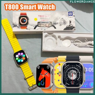 ใหม่ล่าสุด Smart Watch T800อัลตร้า1.99นิ้วค่าใช้จ่ายไร้สายบลูทูธที่เรียกว่า Ip68กีฬานาฬิกากีฬาผู้หญิงสำหรับ Android Ios Vs Hw8 Pro Flowerdance