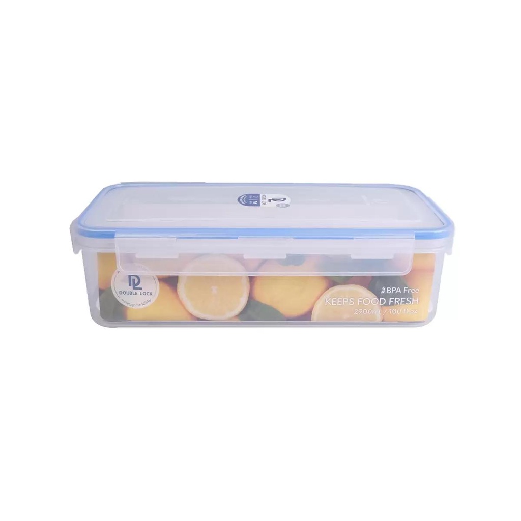 HOMEHAP JCJ กล่องอาหาร ทรงเหลี่ยม 2900 มล. รุ่น 9515 สีน้ำเงิน กล่องอาหารพลาสติก กล่องอาหาร กล่องเก็
