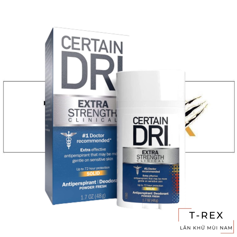 Certain Dri Extra Strength Clinical Antiperspirant &amp; Deodorant Deodorant 48Gr ( แว ็ กซ ์ สีขาวทรงพลังพิเศษ