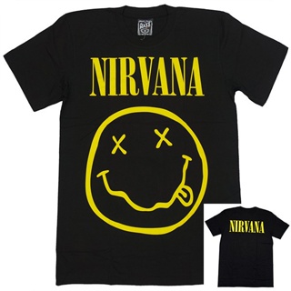 เสื้อยืดแขนสั้น ผ้าฝ้าย 100% พิมพ์ลาย NIRVANA - RX SMILEY Shirt ( MAXX ) สไตล์ฮิปฮอป