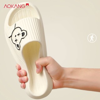 AOKANG รองเท้าแตะผู้ชายหนา-sole รองเท้าแตะนุ่มสบาย non-slip คู่ครัวเรือนในร่มผู้หญิง