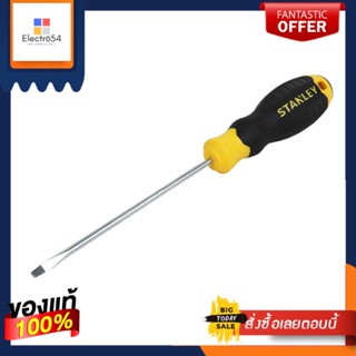 SLOTTED ไขควงปากแบน มีแม่เหล็ก ด้ามยาง STANLEY 4 นิ้วSLOTTED SCREWDRIVER WITH MAGNETIC TIP &amp; CUSHION GRIP STANLEY 4IN