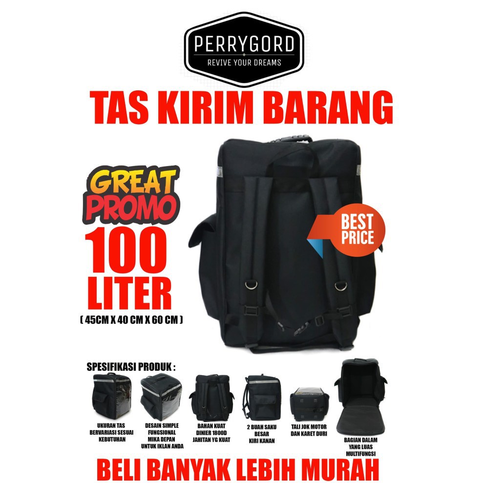 Asoka Production Jumbo Cargo Backpack Delivery Courier ใน Ronjot Rengkek Motor