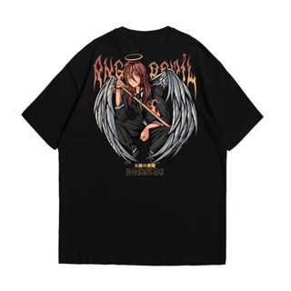 เสื้อยืด พิมพ์ลาย Angel DEVIL Chainsaw Man สําหรับผู้ชาย | เสื้อยืด ลายการ์ตูนอนิเมะ | ตาข่ายดักฝัน_03