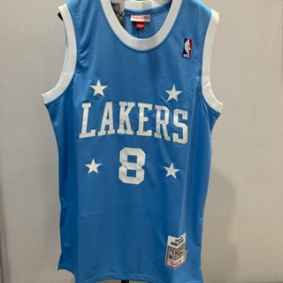 Kobe No. แฟชั่นคลาสสิก เสื้อกีฬาบาสเก็ตบอล ปักลายดาวเคราะห์ 8 Four Planet Jersey MN kobe Lakers 04-05 สีฟ้า สไตล์เรโทร 814963