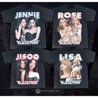 oversize T-shirt เสื้อยืดผ้าฝ้ายBlackpink เสื้อยืดคอตตอน 100%|JENNIE|ROSE|JISOO|LISA S-5XL