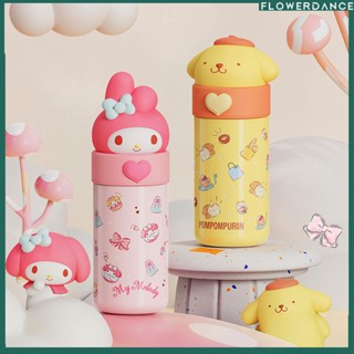 Creative 350 Ml กระติกน้ำร้อน/ร้อน Sanrio, Kuromi Melody Cinnamoroll ถ้วย/316การ์ตูนสแตนเลส/ของขวัญเด็ก Flowerdance