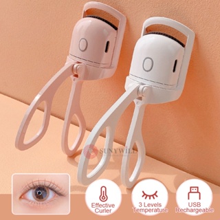 เครื่องดัดขนตาไฟฟ้า ทําความร้อนเร็ว ชาร์จ USB ติดทนนาน สําหรับแต่งหน้า