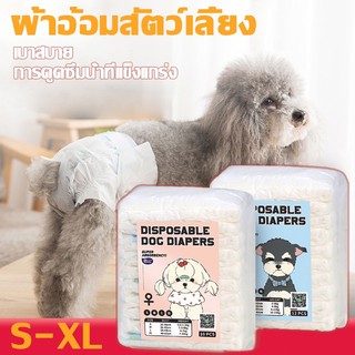 พร้อมส่ง ผ้าอ้อมสุนัข S/M/L/XL ผ้าอ้อมสัตว์เลี้ยง ผ้าอ้อมสุนัขเพศผู้ แพมเพิสสุนัข ตัวเมีย ผ้าอนามัยสุนัข