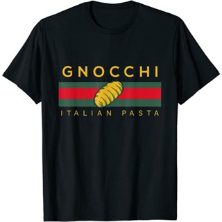 เสื้อยืด พิมพ์ลายการ์ตูน Gnocchi เหมาะกับของขวัญฮาโลวีน แฟชั่นคลาสสิก สไตล์อิตาลี สําหรับผู้ชาย