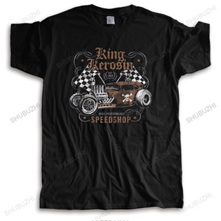 ใหม่ เสื้อยืด ผ้าฝ้าย พิมพ์ลาย Rockabilly Hotrod Us-Cars Racer Skull แฟชั่นสําหรับผู้ชาย_02