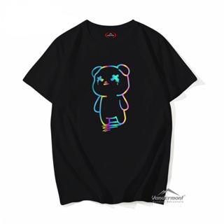 เสื้อยืด ผ้าฝ้าย พรีเมี่ยม พิมพ์ลาย RAINBOW TEDDY BEAR Neon DISTRO ยุค 30 สําหรับผู้ชาย และผู้หญิง_02