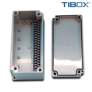 TIBOX TJ-20P-S กล่องพลาสติก พร้อมเทอร์มินอลบล็อก (Plastic Terminal Block Box IP66) 20Pole 10A Size : 223x100x75 mm.