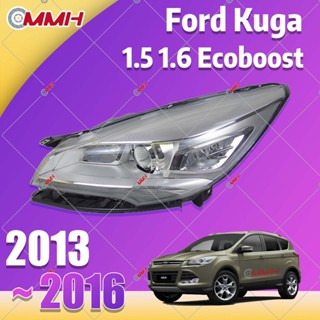 ไฟหน้า สําหรับ Ford Kuga 2013-2016 ไฟหน้าสำหรับ ไฟหน้า โคมไฟหน้า ไฟหน้า​โปรเจค​เตอร์​ โคมไฟหรถยนต์ เลนส์กระจก headlamp headlight front light lens