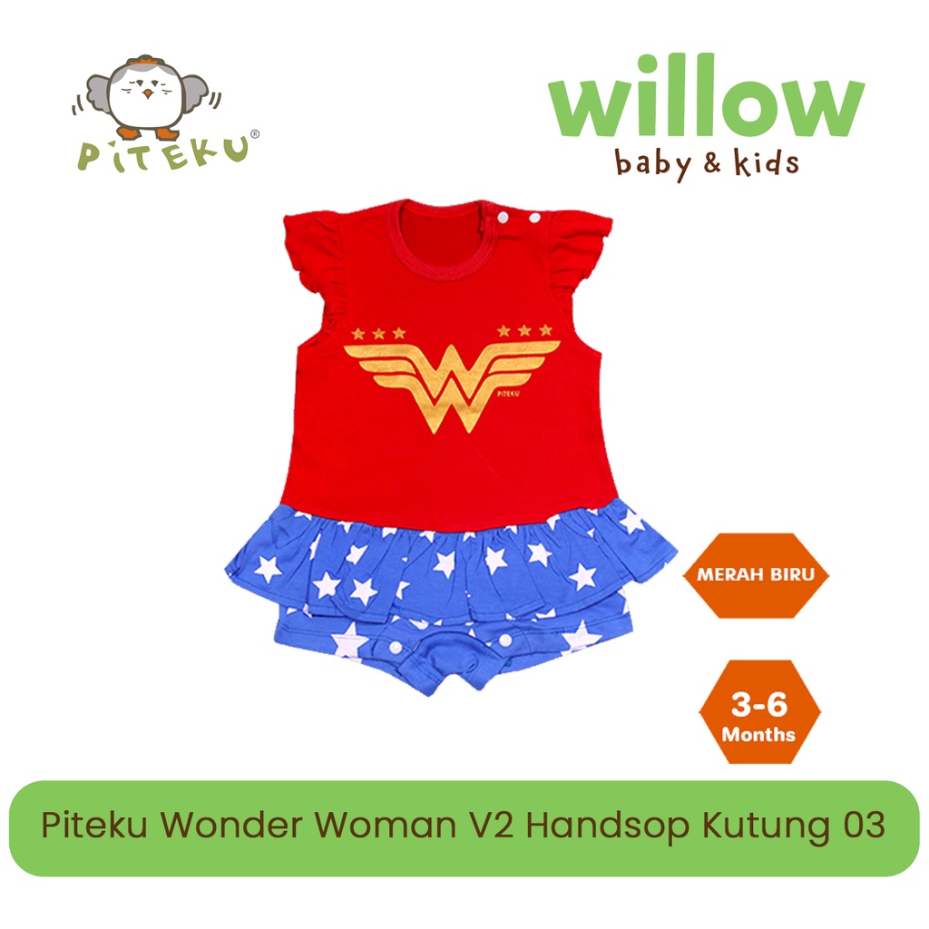 ชุดเดรสเด็กผู้หญิง - Piteku Wonder Woman Handsop Kutung