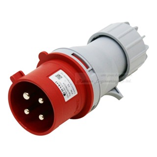 "DAKO PLUG" HTN 024 ปลั๊กตัวผู้กลางทาง (3P+E) 32A 400V 6H IP44