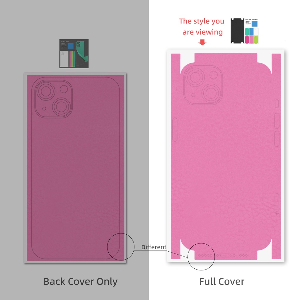 2ชิ้นผิวเนื้อเต็มห่อฝาครอบป้องกันสติกเกอร์ผิวเข้ากันได้กับ12 13 14 15 16 17 มือโปร สูงสุด บวก - รูปที่ 7