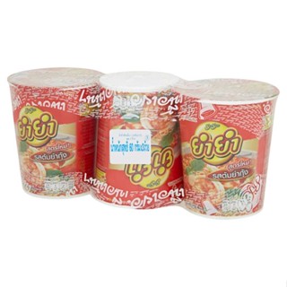 ยำยำคัพเต็มๆรสต้มยำกุ้ง60กรัม 3YUMYUM  แพ็คCUP TEM TEMTOMYUMKUNG60G.PACK3