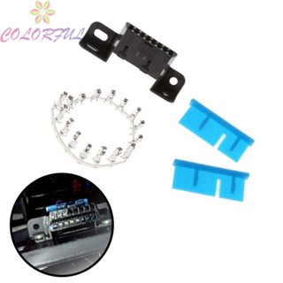 【COLORFUL】OBD2 16 Pin 16 Pin Female Adapter OBD2 Connector Automobile Accessories