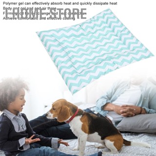 สีขาวสีเขียวสแควร์เจลฤดูร้อน Pet Ice Cushion Cooling Mat แผ่นลดอุณหภูมิกันน้ำสำหรับสุนัขแมว