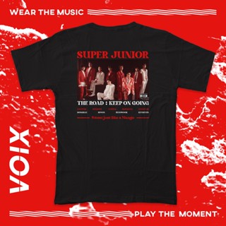 oversize T-shirt เสื้อยืด พิมพ์ลาย Kpop Super Junior The Road: Keep On Going สําหรับผู้ชาย S-5XL