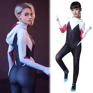 ชุดคอสเพลย์ Spiderman Gwen Stacy Spider Man Into The Spider Verse สําหรับเด็ก และผู้ใหญ่