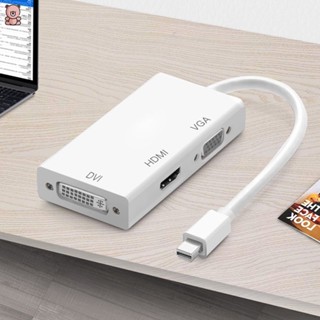 อะแดปเตอร์แปลง Mini DP เป็น HDMI DVI VGA 3 In 1 Hub Mini DisplayPort 1080P Video Adapter Converter สําหรับ iMac Apple MacBook Pro Air YUE