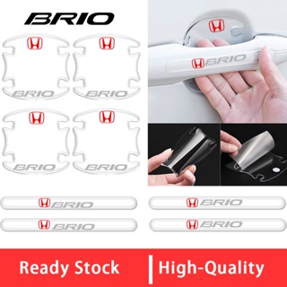 สติกเกอร์ใส ป้องกันรอยขีดข่วน สําหรับติดมือจับประตูรถยนต์ Honda Brio