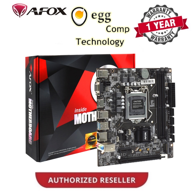Afox IH110D4-MA2-V2 | เมนบอร์ดไมโครเอทีเอ็กซ์ | ซ็อกเก็ต Intel LGA1151 | ชิปเซ็ต Intel H110 H110M
