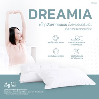 INDEX LIVING MALL ชุดหมอน+ปลอกหมอนกันเปื้อน DREAMIA 2 ชิ้น/ชุด (หมอน 1, ปลอกหมอน 1) - สีขาว