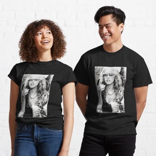 เสื้อยืดผ้าคอตตอน เสื้อไม่ต้องรีด เสื้อยืดผ้าฝ้าย tshirt คอกลม Stevie Nicks Woman Classic T-Shirt 821593240365522944