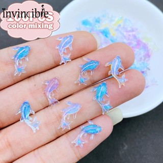 มินิ ปลาทอง เรซิ่น รูปลอก ตกแต่งเล็บ / สีสัน ใส เสน่ห์ เล็บ / DIY เครื่องประดับ ทําเล็บ อุปกรณ์