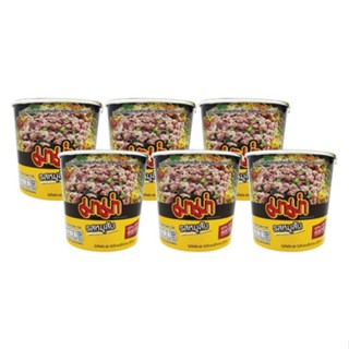 มาม่าคัพบะหมี่เล็กหมูสับ42ก.แพ็ค CUP(SMALL)NOODLE 6MAMA INSTANTPORK 42G.PACK 6