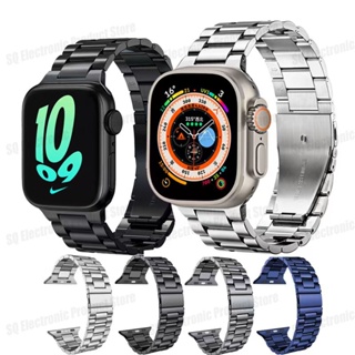 สายนาฬิกาข้อมือสเตนเลส สําหรับ iWatch Series 8 7 6 5 4 3 SE Ultra 45 มม. 41 มม. 49 มม. 44 มม. 40 มม. 42 มม. 38 มม.