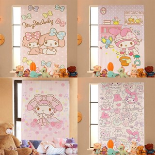 ผ้าม่าน แบบมีกาวในตัว ลาย Sanrio Velcro Rental Room สําหรับประตูห้องเช่า