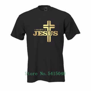 men short shirt Funny Tops Novelty Solid Color Streetwear I Believe In Jesus Funshirt MenS T-Shirts Plus Size Clas_04