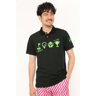 เสื้อโปโลแขนสั้น พิมพ์ลาย GATES Golf ประดับไข่มุก แฟชั่นสําหรับผู้ชาย