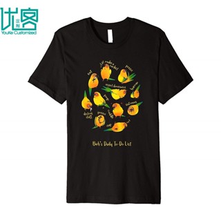 ย้อนยุค[พร้อมส่ง] เสื้อยืดผ้าฝ้าย 100% พิมพ์ลาย Sun Conure Daily Do List โอเวอร์ไซซ์ ของขวัญคริสต์มาส สําหรับผู้ชาย XS-6