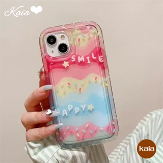 เคสโทรศัพท์มือถือแบบนิ่ม ใส กันกระแทก ลายหน้ายิ้ม สีรุ้ง สร้างสรรค์ สําหรับ IPhone 11 13 12 14 Pro Max XR X Xs Max 6 6s 8 7 Plus SE 2020