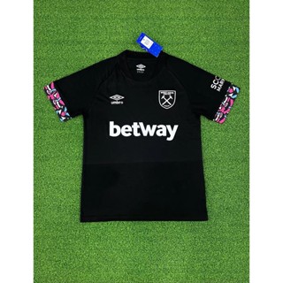 [Fans] 2324 West Ham United away เสื้อกีฬาแขนสั้น สีดํา คุณภาพสูง