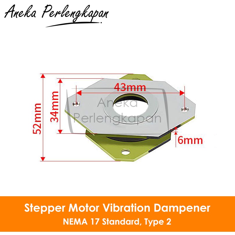 NEMA 17 Standard Stepper Motor Vibration Damper Dampener สีเขียว