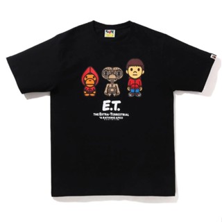 ใหม่ เสื้อยืดแขนสั้น คอกลม ผ้าฝ้ายแท้ ลายพราง BAPE สําหรับผู้ชาย ผู้หญิง 1223