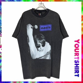 เสื้อยืด โอเวอร์ไซซ์ พิมพ์ลายกราฟฟิค Oasis ทรงหลวม สไตล์พังก์ วินเทจ สําหรับผู้ชาย