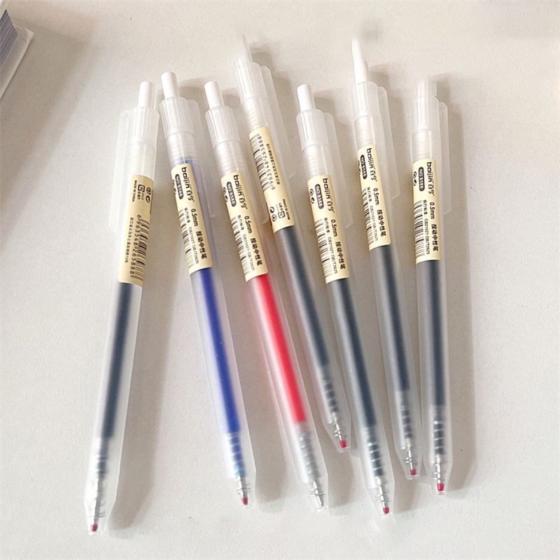 Muji-style ปากกาเจล Ins ปากกาเป็นกลาง 0.5 มม. สีดํา แดง น้ําเงิน แปรงปากกาคําถามปากกาน้ํากระสุน