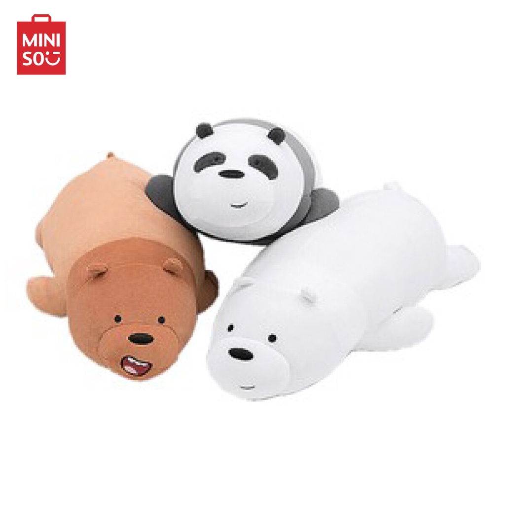 ตุ๊กตาหมี We Bare Bears  (แบบนอน) 54 cm. แก๊งส์หมี We bare bears มี แพนด้า ไอซ์แบร์ กริ๊ซลี่