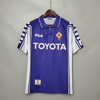 เสื้อกีฬาแขนสั้น ลายทีมชาติฟุตบอล Fiorentina 99-00 ชุดเหย้า สไตล์เรโทร