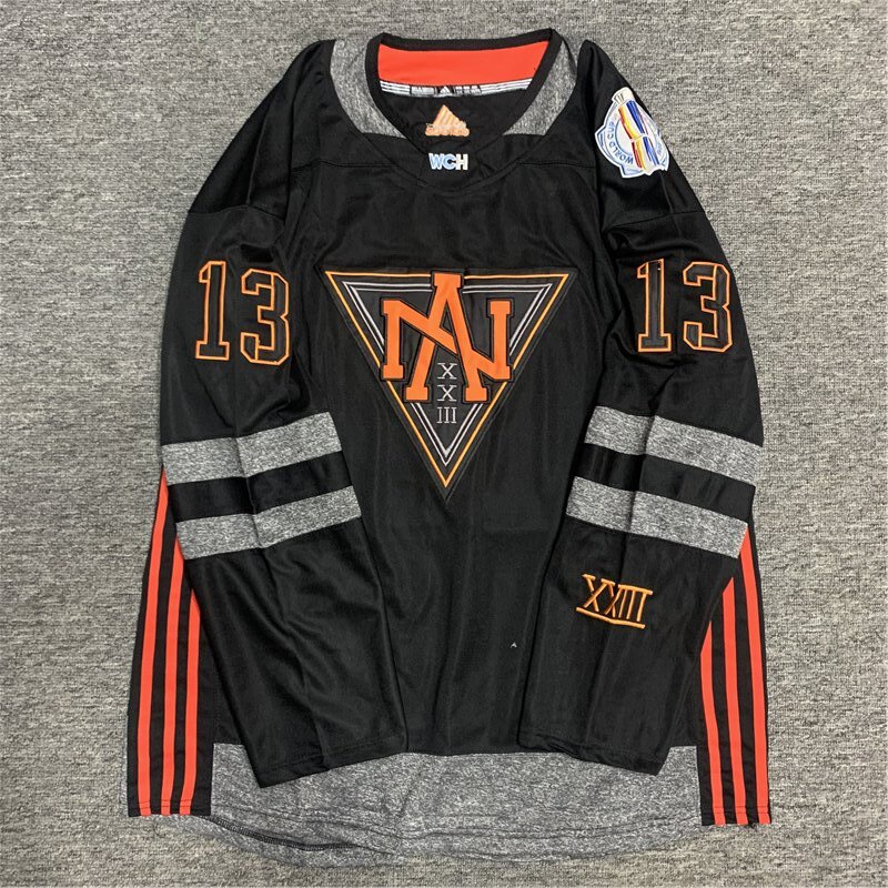 NHL Hockey Jersey Hockey Jersey Street Hip Hop แขนยาว hiphop Hockey Jersey ปัก Jersey