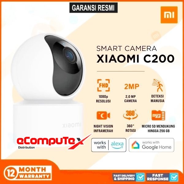 กล ้ องอัจฉริยะ Xiaomi C200 1080P 360° /IP Cam CCTV XIAOMI C 200 - การรับประกันอย ่ างเป ็ นทางการ