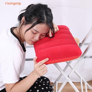 [risingmp] หมอนเป่าลม แบบนิ่ม แบบพกพา พับได้ ขนาด 47x30 ซม.